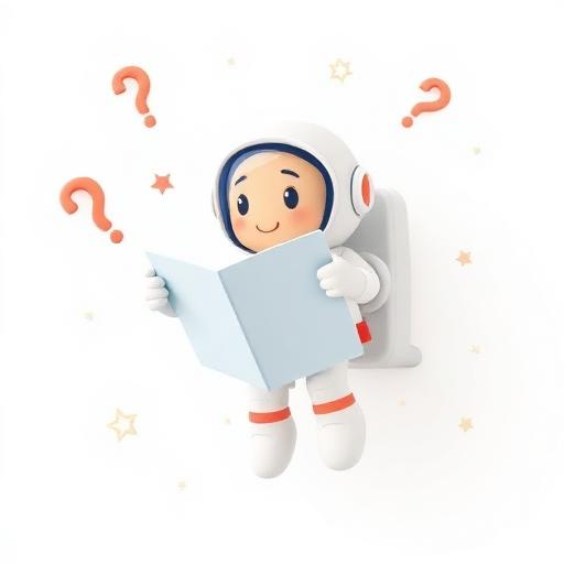 Lost astronaut looking for the page